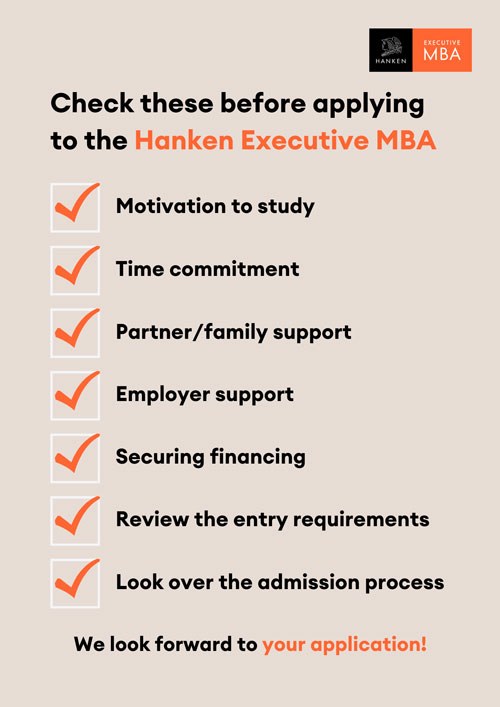 Hanken EMBA Checklist